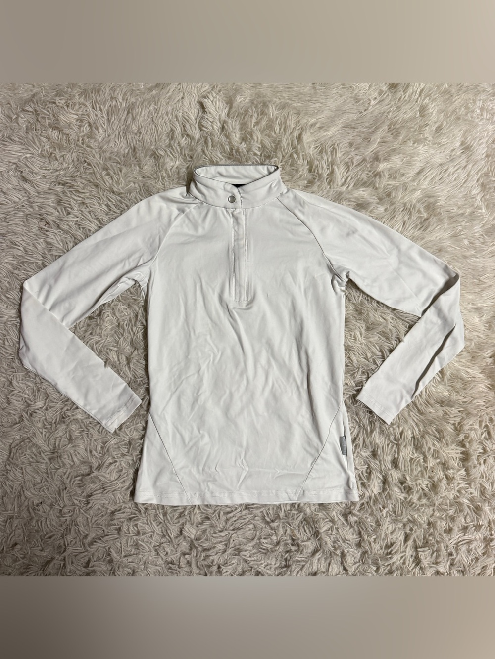 Child’s Size 9/10 Years White Horseware Long Sleeve Horseback Riding Show Shirt